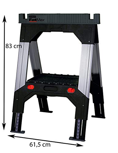 STANLEY 1-92-980 - Caballete FatMax aluminio con patas telescopicas pack 2 ud.