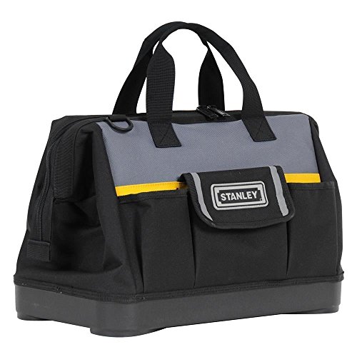 STANLEY 1-96-183 - Bolsa para herramientas de gran abertura con cremallera, 44.7 x 27.5 x 23.5 cm, base reforzada