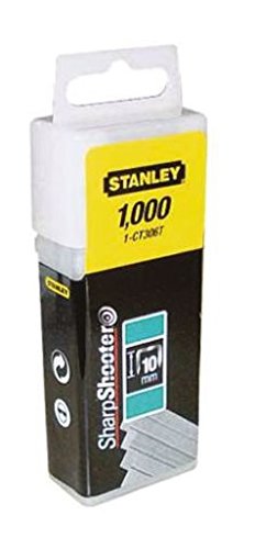 Stanley 1-CT305T Grapa Tipo 300-8mm-1000u. (para Grapadora 6-CT10X), 8mm, Set de 1000 Piezas