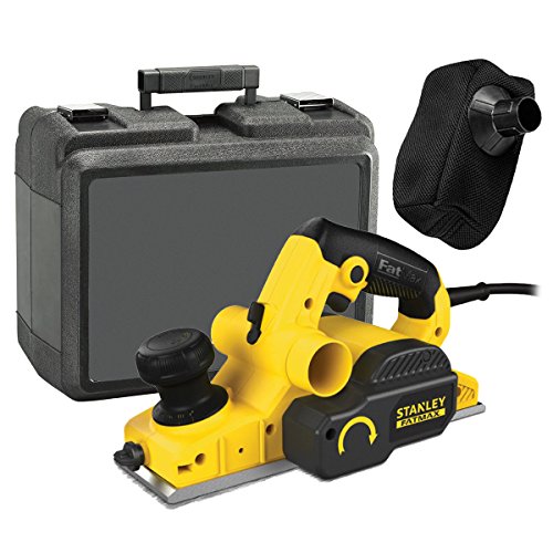 STANLEY FATMAX FME630K-QS - Cepillo eléctrico madera 750W, incluye 2 hojas y maletín