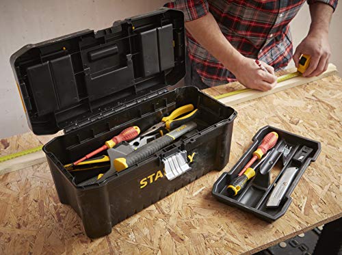 STANLEY STST1-75518 - Caja de herramientas de plastico con cierre metálico, 20 x 19.5 x 41 cm