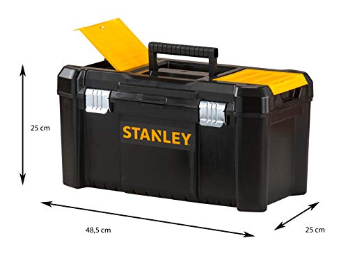 STANLEY STST1-75521 - Caja de herramientas de plastico con cierre metálico, 48.5 x 25 x 25 cm