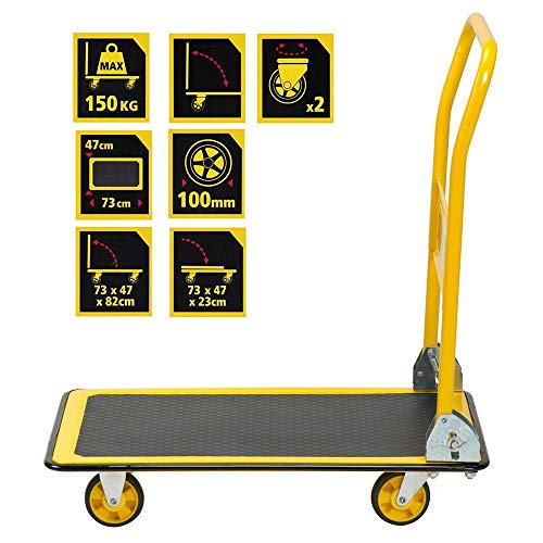 Stanley SXWTD-PC527 150 kg Steel Platform Truck - Yellow