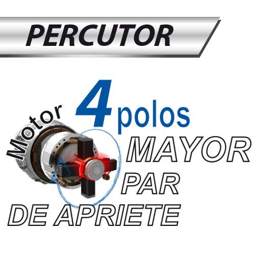 Steiner taladro sin cable percutor & atornillador de impacto, 4 polos 20V litio 2 bat 2Ah