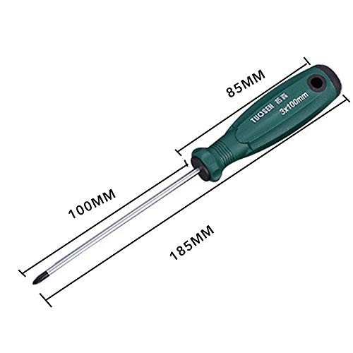 SUZHENA Herramienta 1 herramienta de reparación de seguridad de PP con aislamiento de tornillo multifunción ranurado Herramientas manuales de reparación y mantenimiento Phillips, ranuradas, 3x75 mm