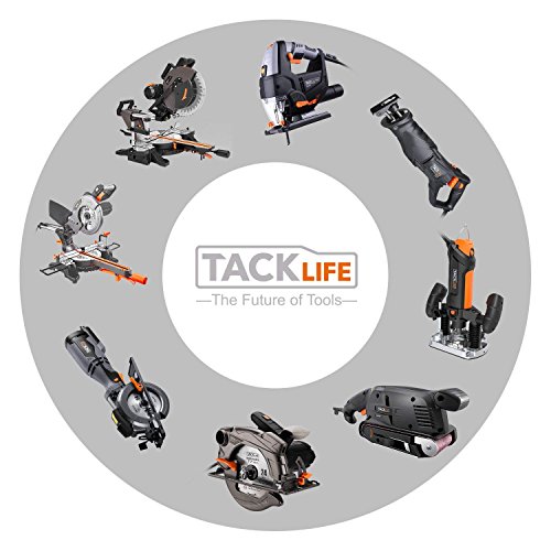 TACKLIFE 1500W 4700RPM Sierra Circular, Sierra Compatible Hoja: 185 y 190mm, Corte 63mm (90º), 45mm (45º), Protector de Aluminio, Motor de Cobre Puro, Cable de 3 Metros, Cortar Madera Metal PES01A