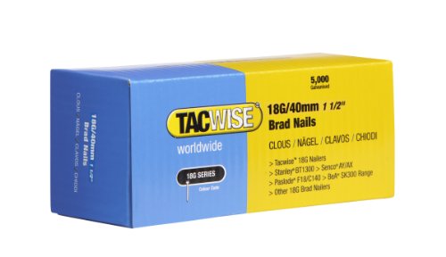 Tacwise 0400 Clavos brad 18 g/20 mm, 40mm, Set de 5000 Piezas