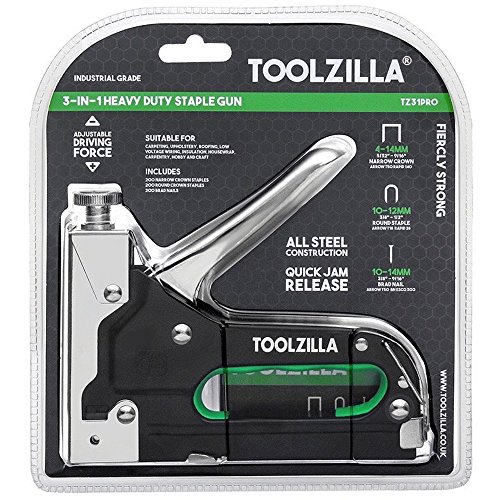 TOOLZILLA Grapadora manual y paquete de selección de 600 grapas