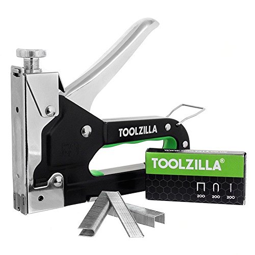 TOOLZILLA Grapadora manual y paquete de selección de 600 grapas