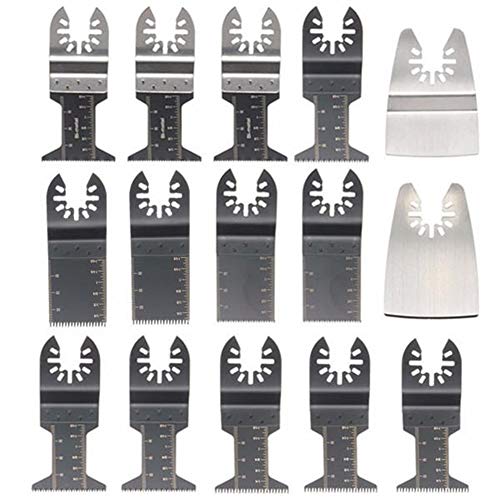 Top insertos de corte de carburo para hacer oscilar el cortador Hoja de sierra oscilante 15 Pcs multiherramienta for el kit Fein Bosch Dewalt Porter multiherramienta Accesorios Mix