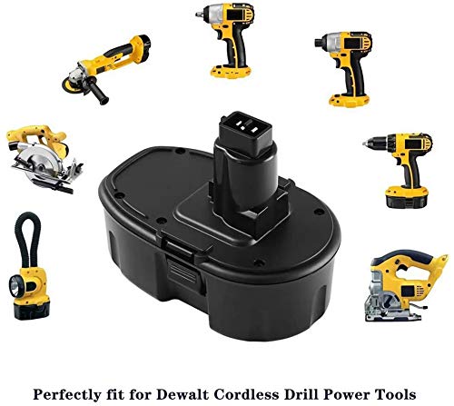 Topbatt DC9096 3.0Ah Ni-MH para Dewalt 18V Batería de repuesto XRP DC9098 DE9098 DE9095 DE9039 DE9039 DE9503 DW9095 DW9096 DW9098 DC725 Taladro inalámbrico (Negro)