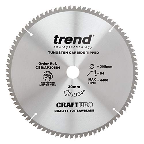 Trend CSB/AP30584-305 x 30 mm 84 dientes de aluminio y hoja de sierra craftpro plástica