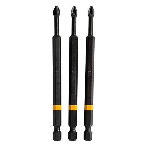 Triton TPTA51286732 Puntas Pozidriv para atornillador de impacto, 0 V, Negro, PZ2 25 mm, Set de 3 Piezas