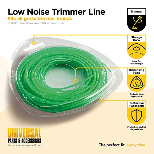 Universal GM577616313 Corte, NLO013 de Repuesto para Recortadora, Longitud 15 m, Hilo Ø 2,0 mm, tecnología patentada con Funcionamiento silencioso, Standard