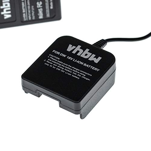 vhbw Cargador compatible con Dewalt DCB200, DCB201, DCB201-2, DCB203, DCB204, DCB205, DCB206 baterías Li-Ion para herramientas (21V)