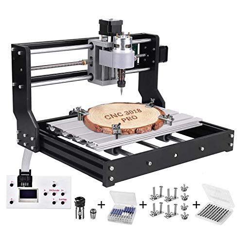 Vogvigo 3018 Pro CNC Fresadoras Máquina laser engraving machine,GRBL Control CNC Router Kit Madera Router Grabado 3 ejes plástico acrílico PVC Talla de madera,Area de Trabajo XYZ 300x180x45mm