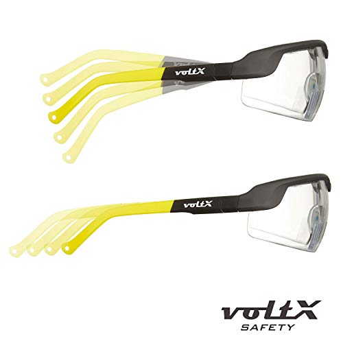 voltX 'GT Adjustable' (2020 Model) Gafas de Seguridad de Lectura bifocales adjustables, (Transparente dioptria +1.0) Certificado CE EN166FT, Lentes UV 400 + Estuche de Seguridad rígido con bisagras