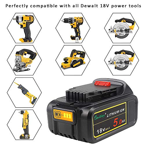 Waitley DCB184 18V 5.0Ah Batería de repuesto para Dewalt DCB200 DCB183 DCB185 DCD785 DCD795 DCF885 DCF895 DCS380 DCS391 de ion de litio MAX XR Batería