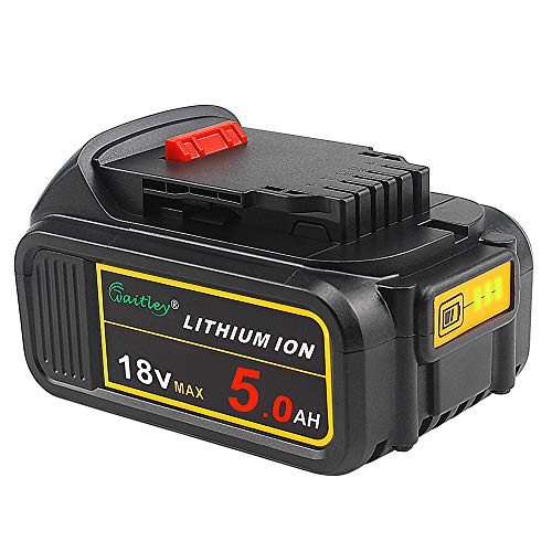 Waitley DCB184 18V 5.0Ah Batería de repuesto para Dewalt DCB200 DCB183 DCB185 DCD785 DCD795 DCF885 DCF895 DCS380 DCS391 de ion de litio MAX XR Batería