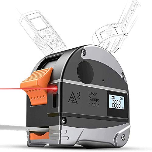 WCJ Digital Láser medidor de Distancia, Medida Hanmer Recargable láser Medidor láser, manija Portable telémetro Digital (Cinta métrica láser)