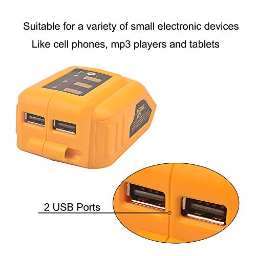 WOODS DCB112 DCB105 Li-ion Cargador de batería y DCB090 Fuente de alimentación USB/cargador USB para baterías XR de 10.8V, 14.4V, 18V y 20V Max