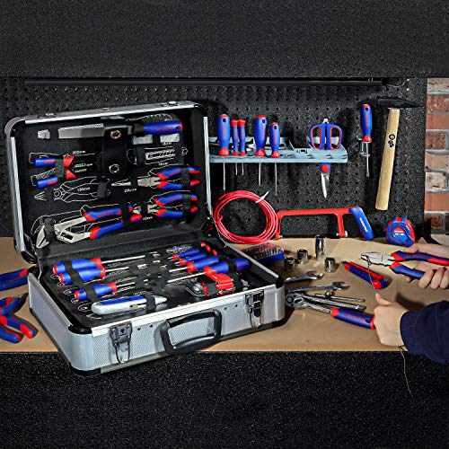 WORKPRO 119 PC Maletín de Herramientas Completas Caja Metálica Aluminio de Herramientas Universales Kit Versátil Herramientas Portátil para Reparaciones Diarias, Perfecto Hogar y Oficina