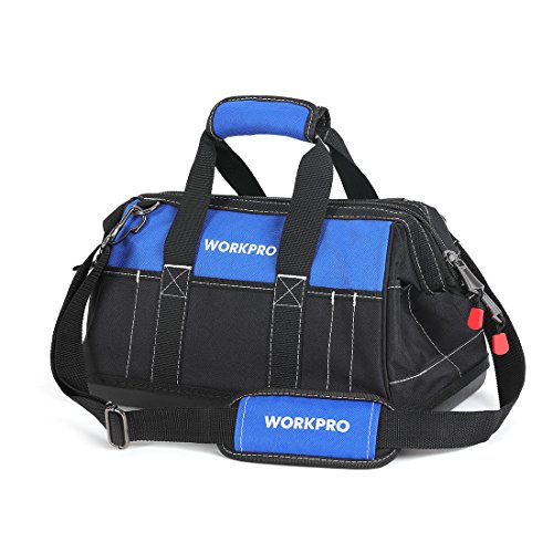 WORKPRO - Bolsa de boca ancha de 40,6 cm para herramientas, con base moldeada impermeable