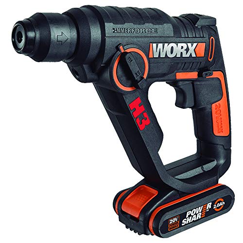 Worx Wx390.1 H3 - Martillo Taladro Atornillador, 20 V, 2.0 Ah, Negro