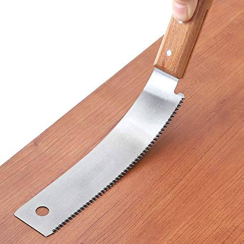 XiaoOu Mini Sierra de Mano para carpintería de Doble Cara SK5 Acero al Carbono Tenon Diente Fino Sierras de Mano de Madera para Cortar Madera