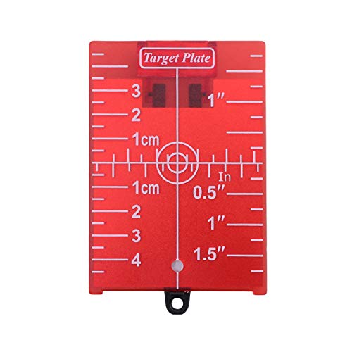 Yardwe Tarjeta de la placa del objetivo láser para el piso magnético con soporte para el tablero de objetivos de nivel de líneas verdes (rojo)