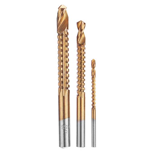 YASE-king Taladro 6pcs Cono reducido vástago de la broca de perforación bits puestos Paso de perforación con una sierra de perforación Taladros Set Accesorios