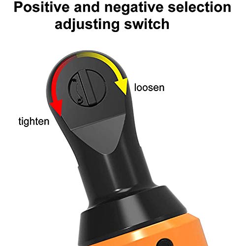 YJSD Llave de trinquete eléctrica inalámbrica, Kit de Herramientas portátil, gatillo de Velocidad Variable, luz de Trabajo LED de Doble batería de Gran Capacidad