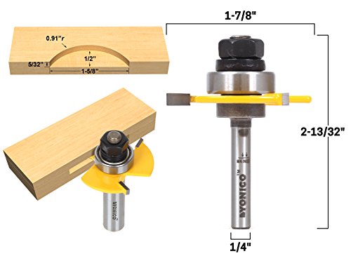 Yonico Biscuit joint slot router router bit - # 20-1/4 shank