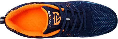 Zapatos de Seguridad para Unisex, S3 SRC Anti-Piercing Zapatillas de Trabajo con Puntera de Acero Zapatos de Industria y Construcción (Orange 38.5 EU)