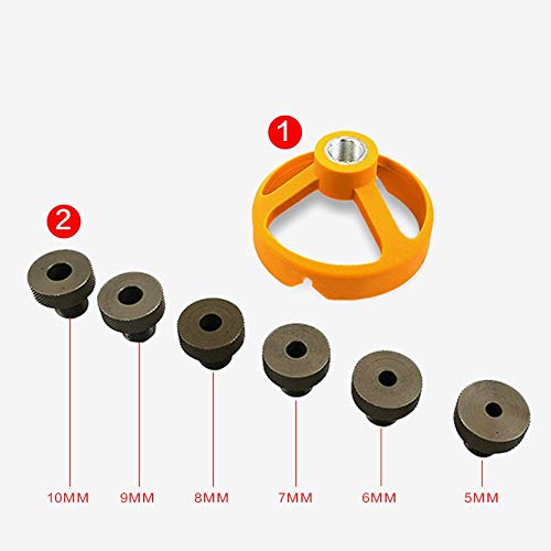 ZHWDD Localizador de punzón, Accesorio de fijación de perforación Punzón de Espiga Redonda, Fácil de operar Localizador de punzón de Broca de 5/6/7/8/9/10 mm, Herramientas de carpintería