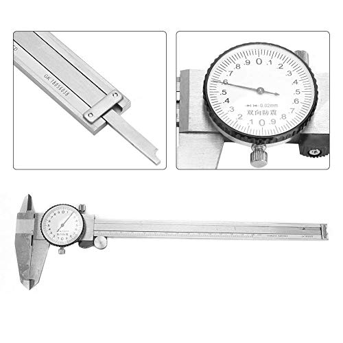 Zixin Dial calibradores, 0-200mm Vernier de Acero Inoxidable a Prueba de Golpes de Alta precisión micrómetro calibrador de la Herramienta de medición Calibradores
