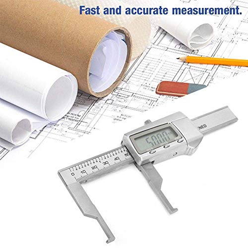 Zixin Electrónica Digital Calibre, Herramienta calibradora el Interior del surco del Acero Inoxidable Vernier electrónico medidor Digital 14-75mm for el Tratamiento mecánico de medición