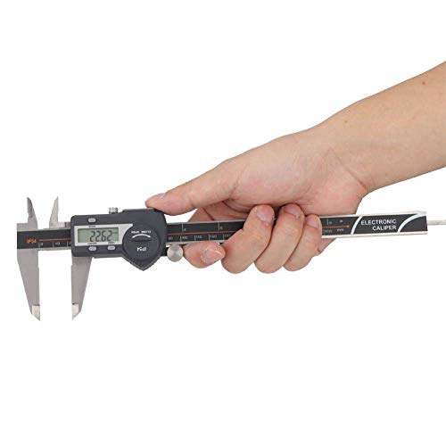 Zixin Electrónica Vernier, Robusto Durable Medidor IP54 a Prueba de Agua electrónica Digital Vernier de Acero Inoxidable Regla de medición de Herramienta (0-150mm)