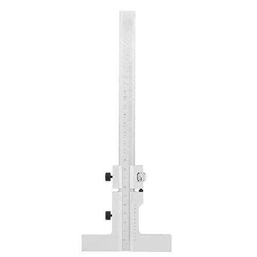 Zixin Pie de Rey, 0-160mm de Alta dureza T-Tipo Pie de Rey con el Ajuste Fino de Acero al Carbono Regla de medición Herramienta for Ingeniero Profesional de la Construcción (0-160mm)