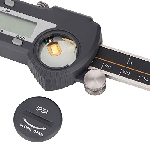 Zixin Pie de Rey Digital, electrónica de Acero Inoxidable Resistente al Agua Dial Gauge Regla Herramienta de medición Calibre Calibre micrómetro de Profundidad Altura (0-150mm) Pie de Rey