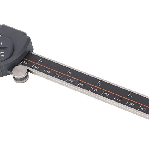Zixin Pie de Rey, Electrónica Digital Vernier Caliper Acero Inoxidable Regla Tipo de indicador Herramienta de medición del micrómetro del calibrador (0-200mm)