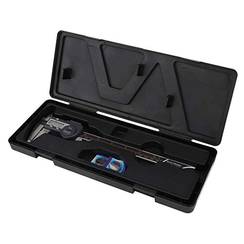 Zixin Pie de Rey, Electrónica Digital Vernier Caliper Acero Inoxidable Regla Tipo de indicador Herramienta de medición del micrómetro del calibrador (0-200mm)