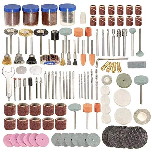 ZJN-JN Brocas, 166pcs 1/8 pulgadas mango de la herramienta Accesorios for las herramientas de pulido del cepillo Set Polshing pulido rueda de esmerilado y pulido Fresas de corte