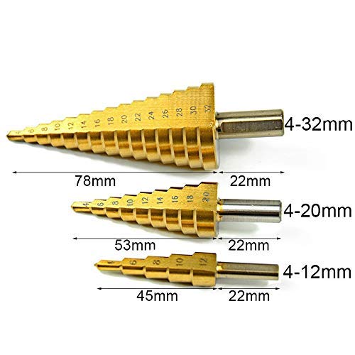 ZJN-JN Brocas, Bit Paso Taladro caña Pagoda triangular entramos Placa Escariador Pv perforado Aluminio Hierro Perforación tres series 4-32, 4-20, 4-12 accesorios for el corte industrial Fresas de cort