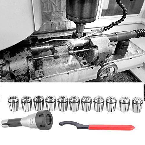 ZJN-JN Brocas, MT3 Vástago Con 11PC ER32 Collet Conjunto ER32 Chuck y llave inglesa for torno fresadora R8-ER32 (7/16-20) Fresas de corte