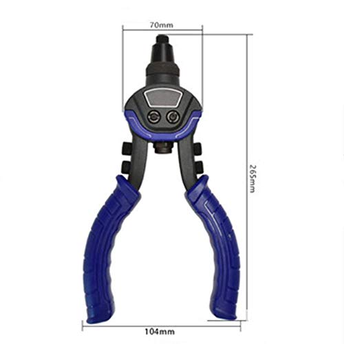 ZJY Alicates para Remaches de 10 Pulgadas, Juego de Remaches manuales de 5 y 1, eficientes y Que ahorran Mano de Obra, Resistentes y duraderos, adecuados para proyectos al Aire Libre y domésticos